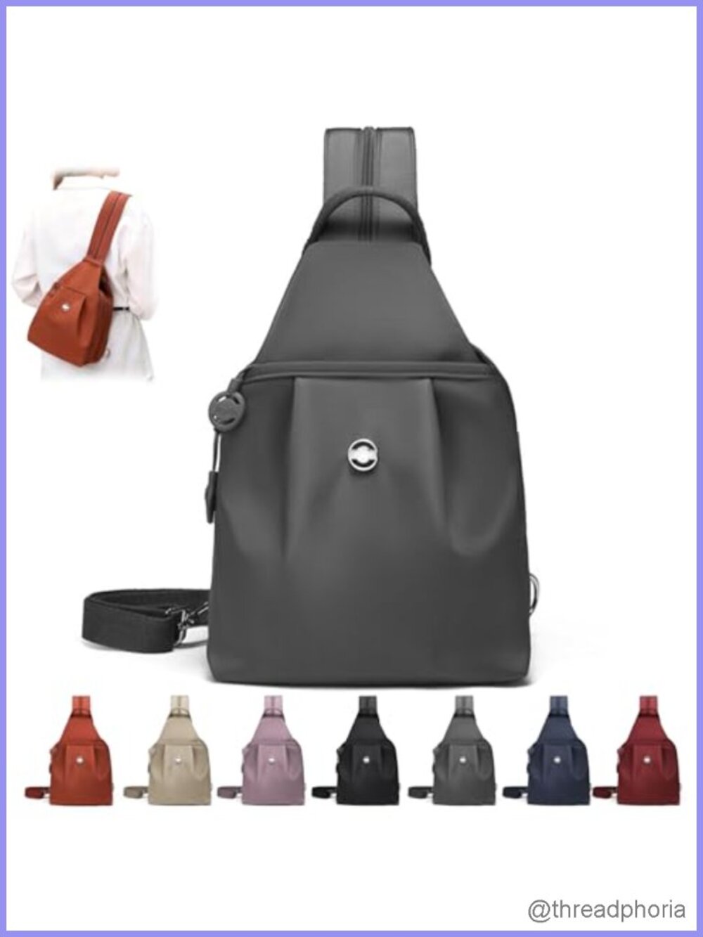 Convertible Anti-Theft Travel Tote Backpack Water-Resistant Nylon 3-in-1